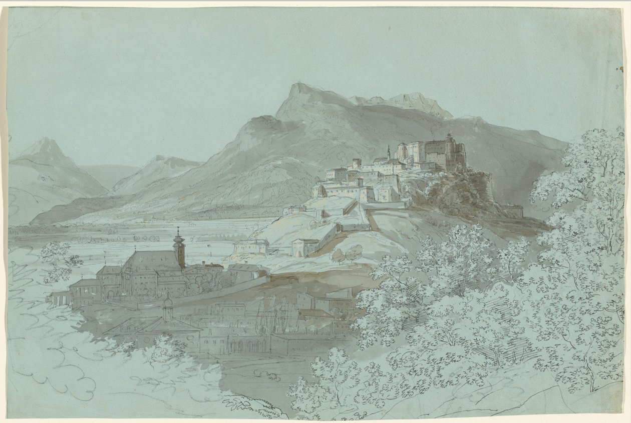 Vista de Salzburgo de Johann Georg von Dillis
