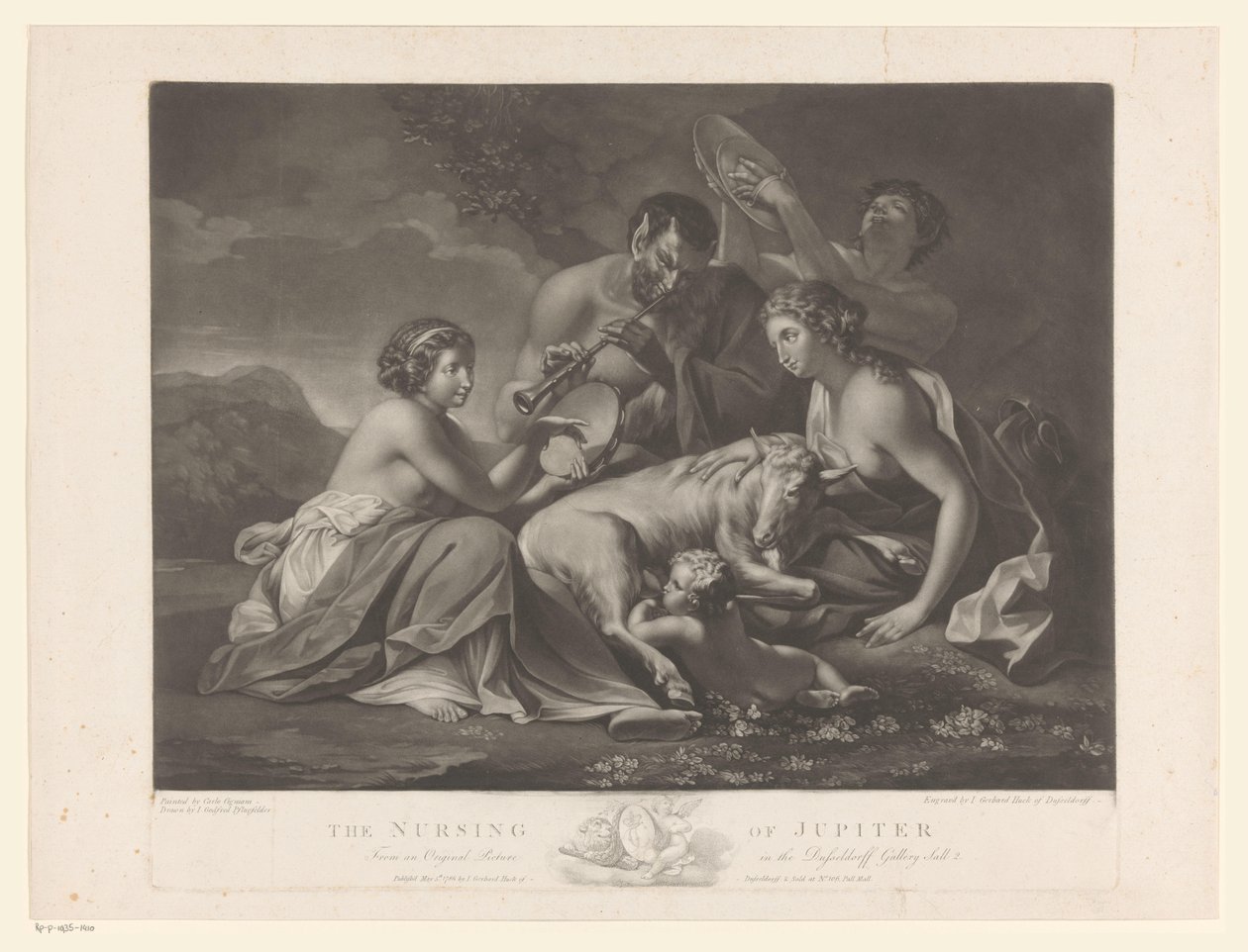 Júpiter amamentado pela cabra Amalthea
A Enfermagem de Júpiter (título sobre o objecto) de Johann Gerard Huck