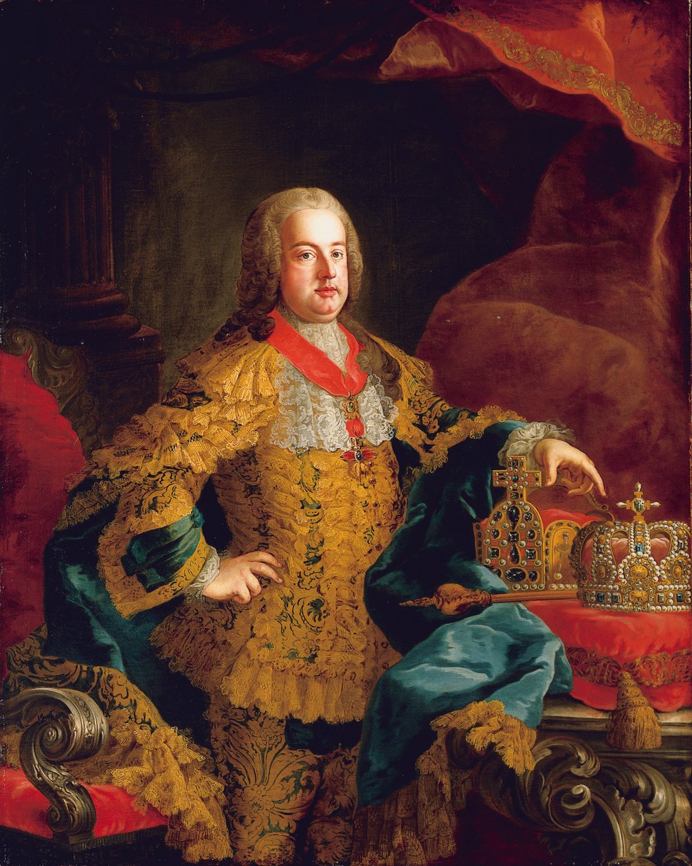 Retrato do imperador Franz I, 1752 de Johann Gottfried Auerbach