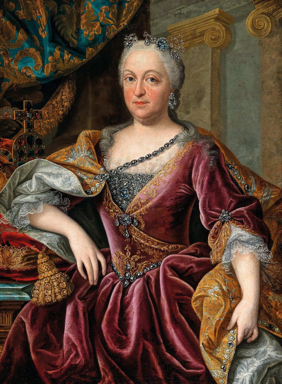 Retrato de Maria Amália da Áustria 1701-1756, Santa Imperatriz Romana. de Johann Gottfried Auerbach