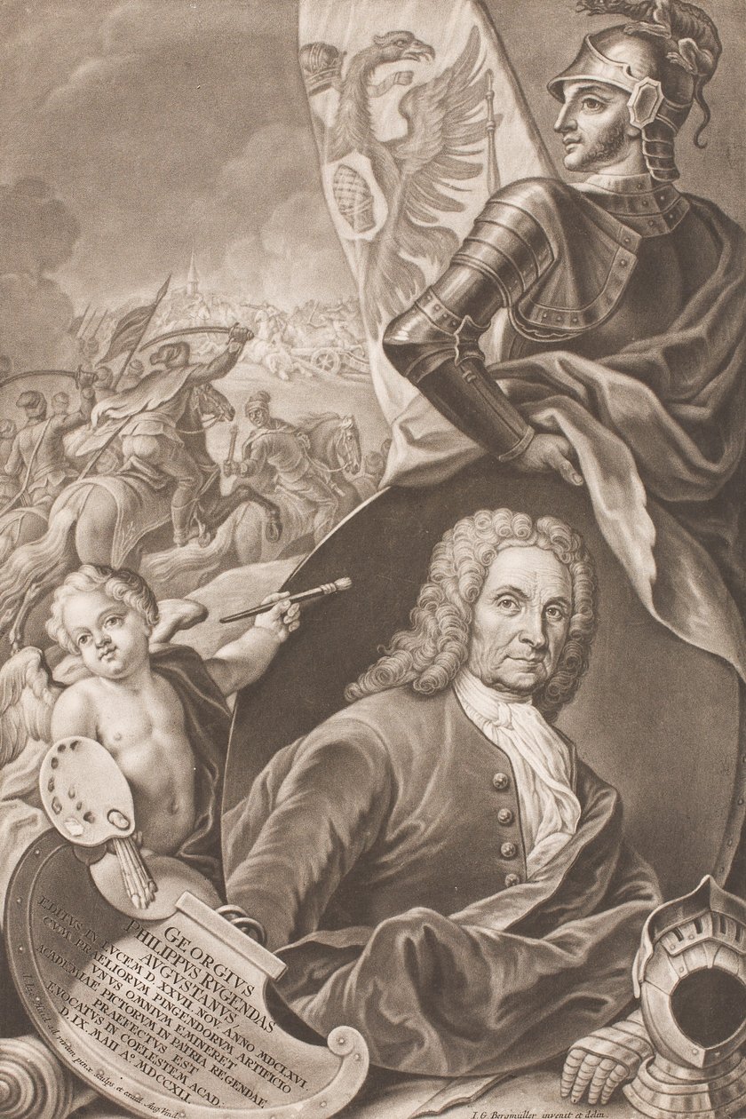 Retrato de Georg Philipp Rugendas 1666-1742, c. 1745. de Johann Gottfried Haid