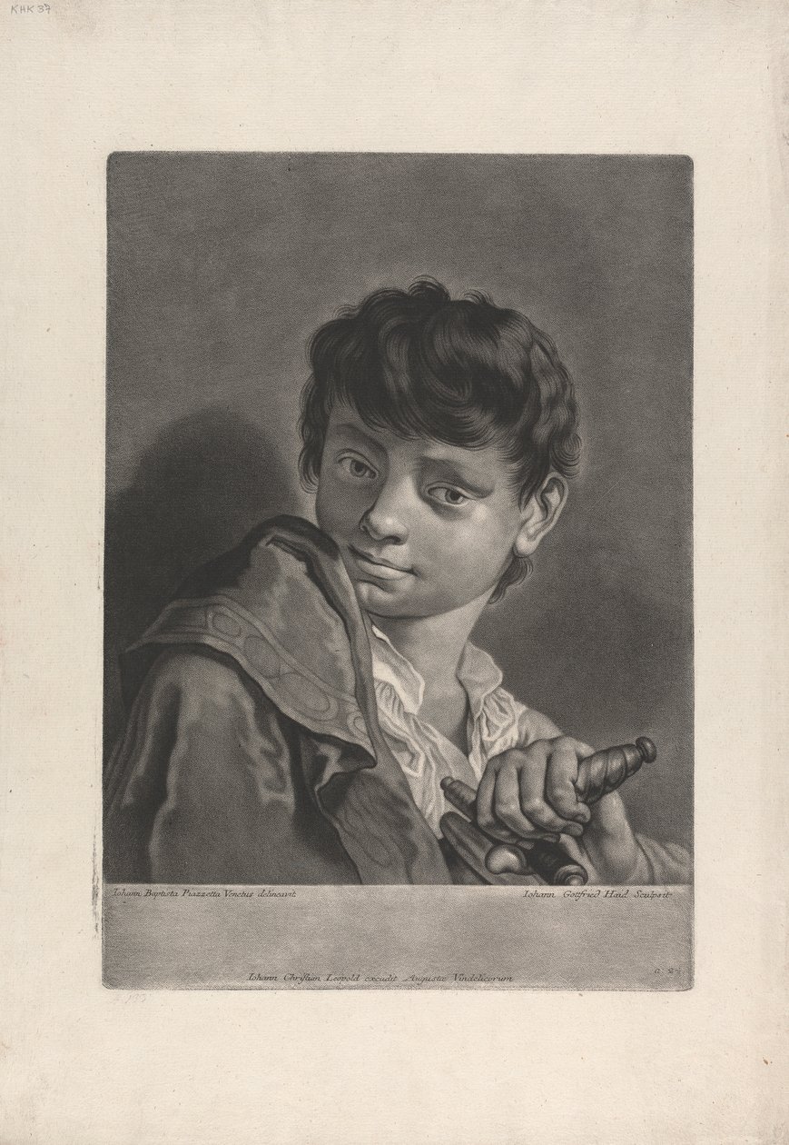 Retrato de um Rapaz com uma Espada de Johann Gottfried Haid