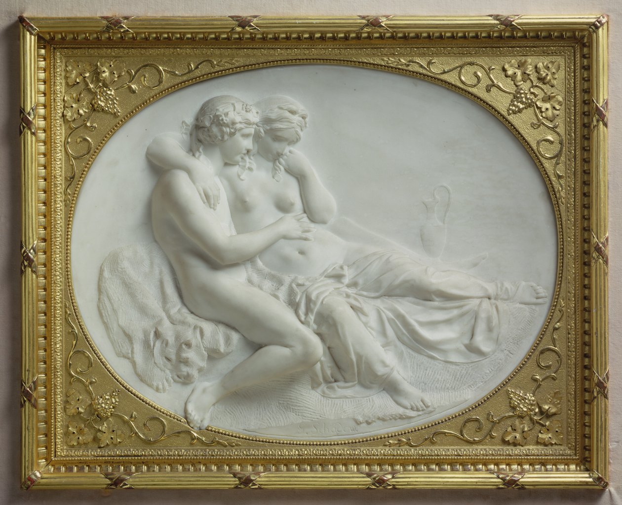 Bacchus confortando Ariadne, 1793 (mármore) de Johann Gottfried Schadow