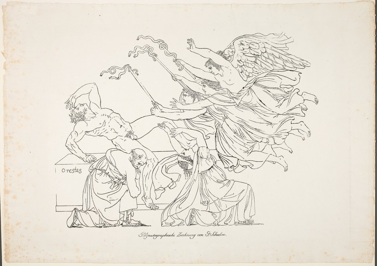 Perseguição de Orestes de Johann Gottfried Schadow