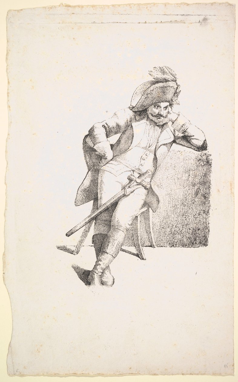 O capitão pensativo, 1822. de Johann Gottfried Schadow