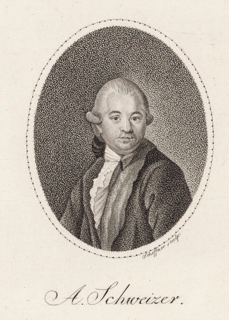 Retrato do compositor Anton Schweitzer 1735-1787, 1785. de Johann Gottfried Scheffner