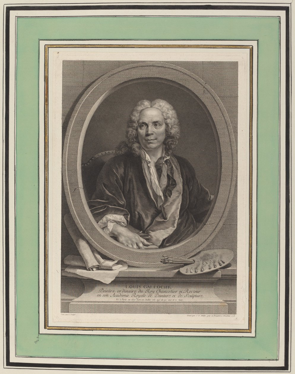 Louis Galloche de Johann Gotthard Müller, after Louis Tocqué