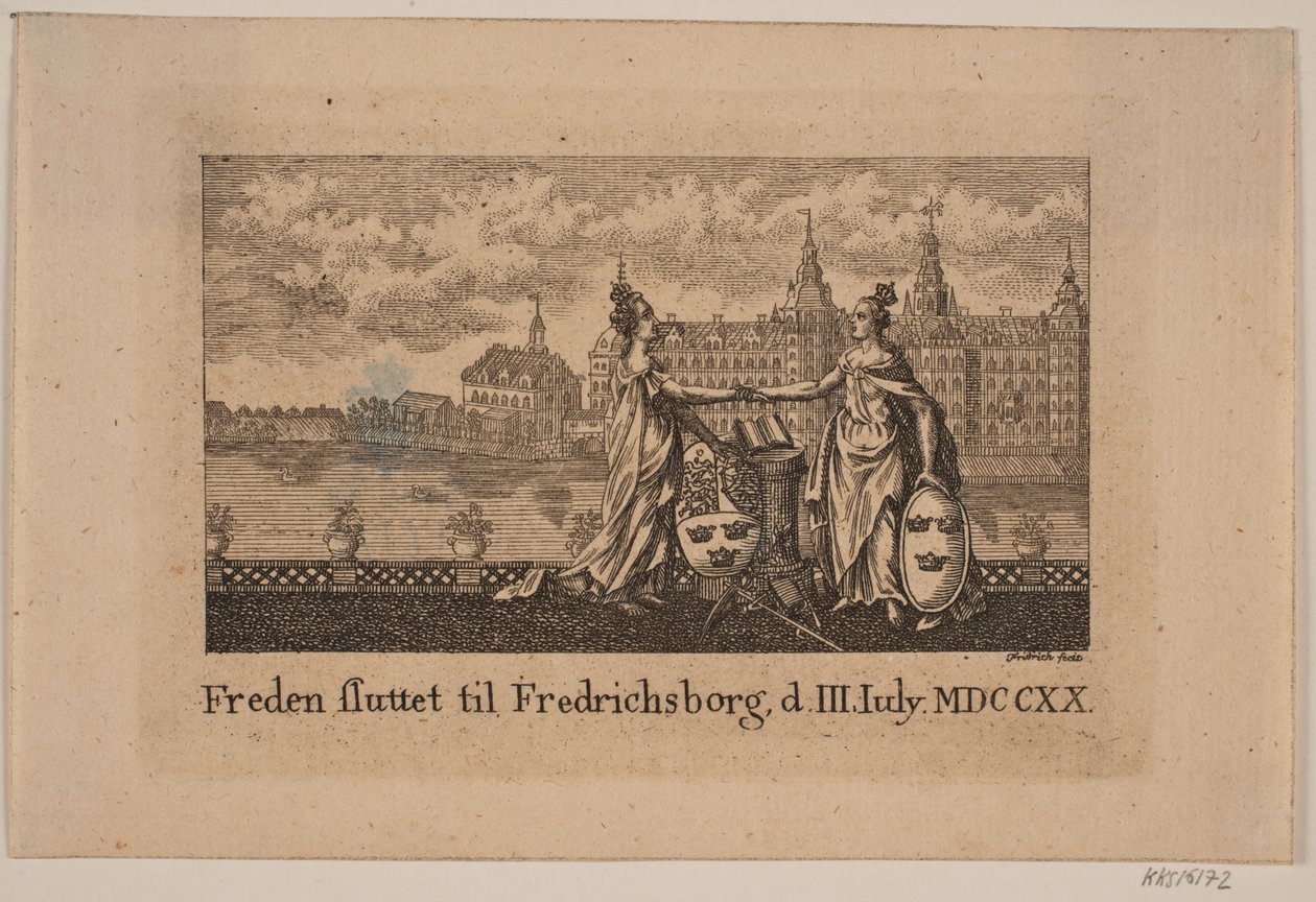 Paz concluída em Frederiksborg de Johann Gottlieb Friedrich
