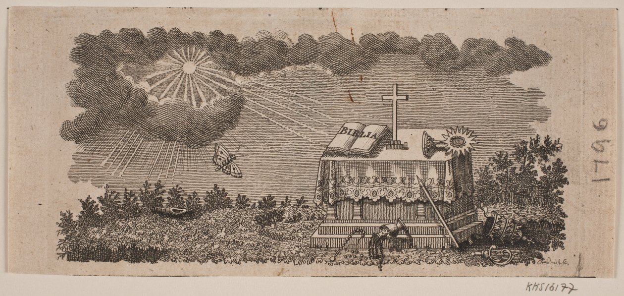 Vignette Gebhardi e Christiani "História dos Reinos da Dinamarca e Noruega e os Ducados de Schleswig e Holstein até nossos tempos" de Johann Gottlieb Friedrich