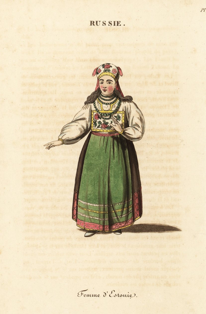 Mulher casada da Estónia de Johann Gottlieb Georgi