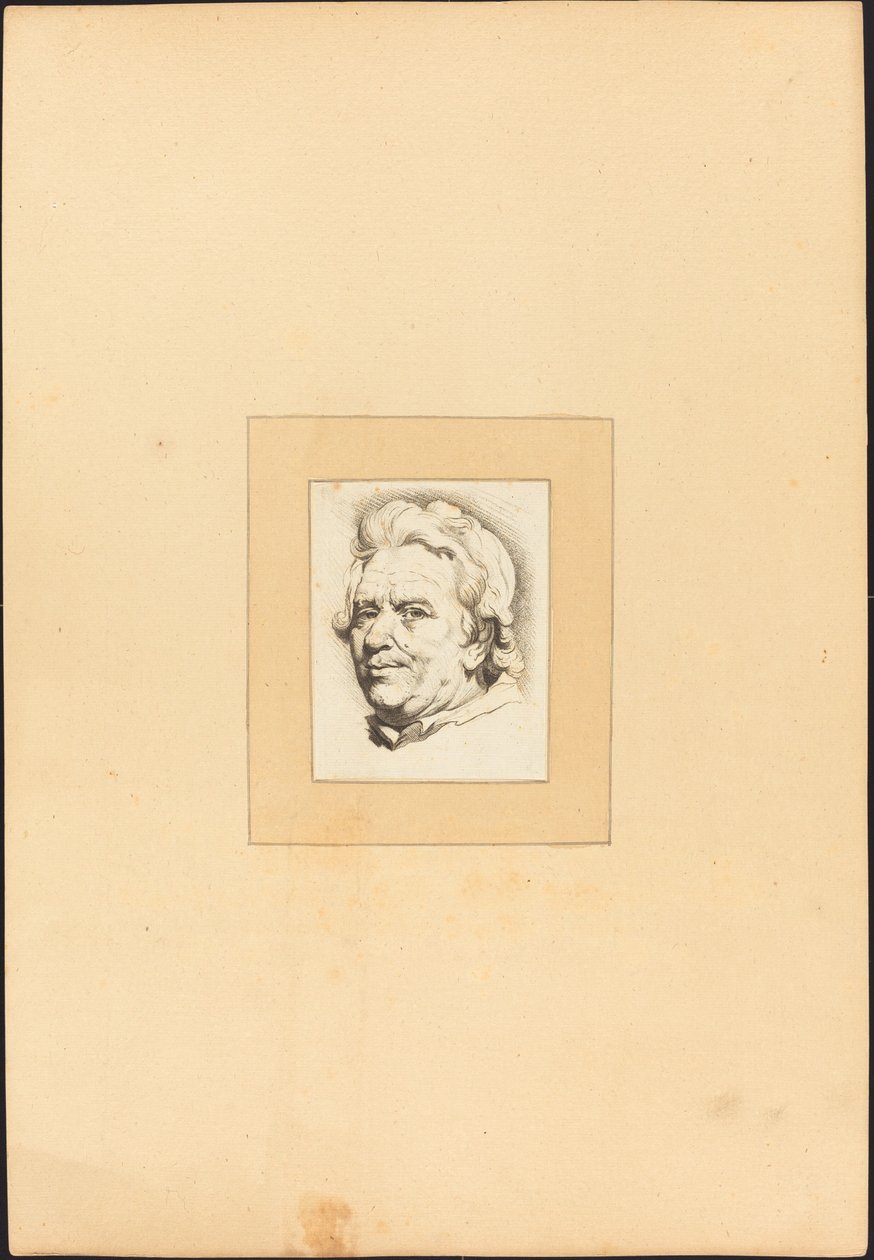 Cabeça de um homem de Johann Gottlieb Prestel after Anton Joseph Prenner