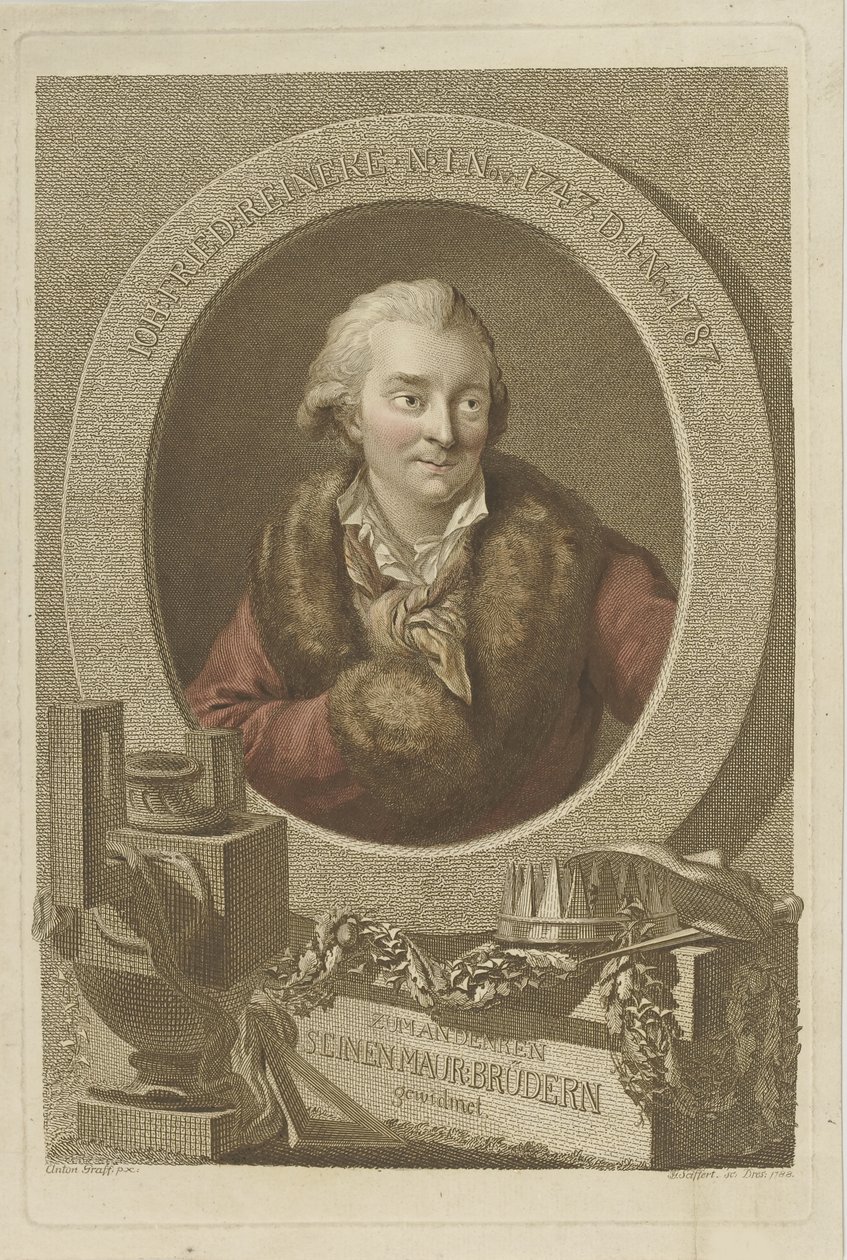 Retrato de Johann Friedrich Reinecke 1745-1787, 1788. de Johann Gottlob Seyffert