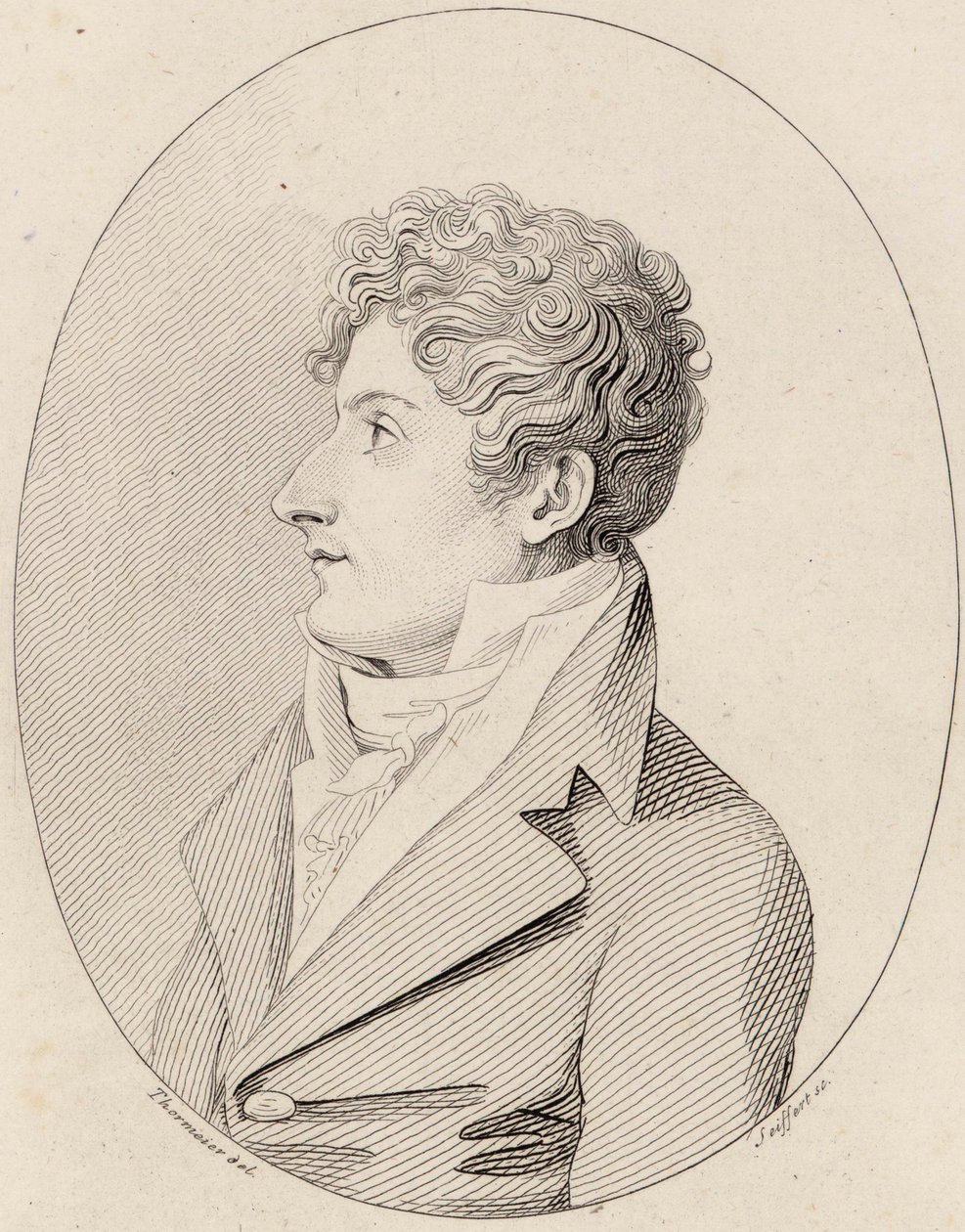 Retrato do compositor Francesco Morlacchi 1784-1841, ca 1820. de Johann Gottlob Seyffert