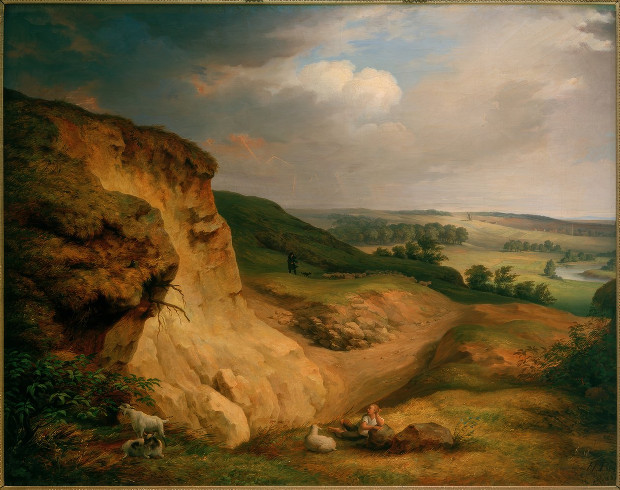 O Muldenstein perto de Jeßnitz de Johann Heinrich Beck