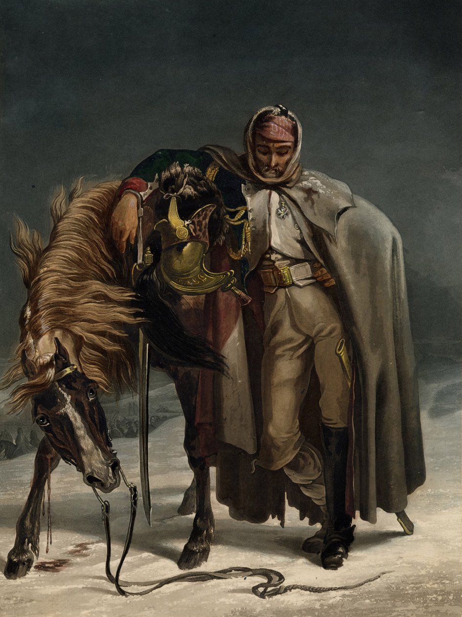 Dragão dos guardas suíços na campanha russa, ca 1812 de Johann Heinrich Bleuler