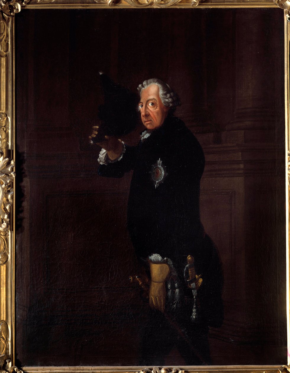 Retrato de Frederic II chamado Frederic, o Grande, Rei da Prússia (1712-1786) Pintura de Johann Heinrich Franke (1738-1792) 1764 Berlim, Galeria Nacional de Johann Heinrich Francke