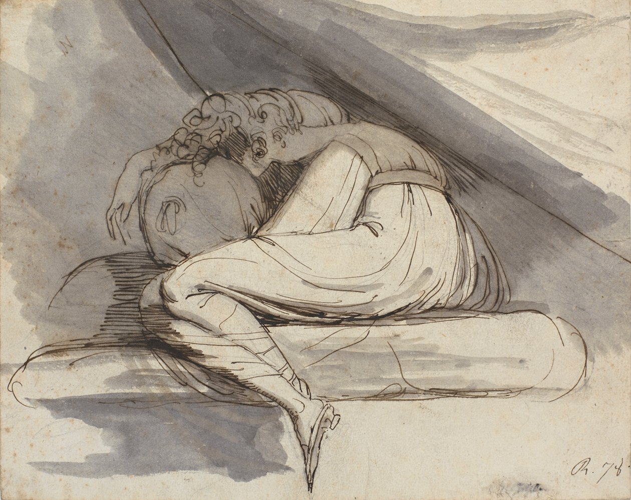 Mulher sentada, enrolada de Johann Heinrich Füssli