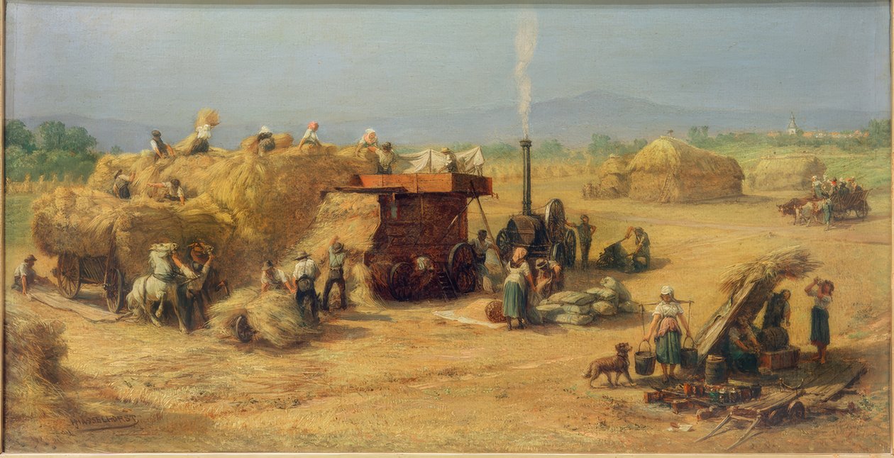 Colheita perto de Praunheim de Johann Heinrich Hasselhorst