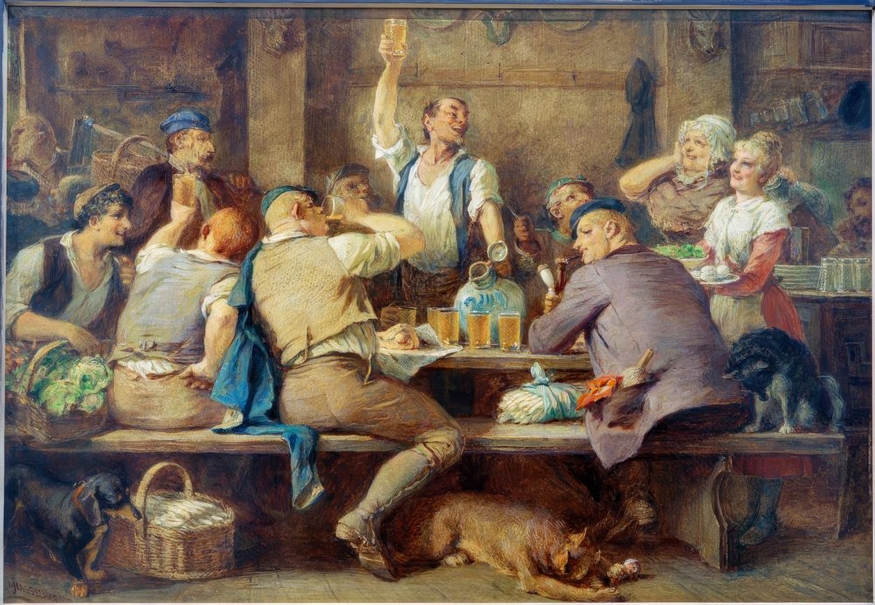 Taberna de vinho de maçã em Sachsenhausen de Johann Heinrich Hasselhorst