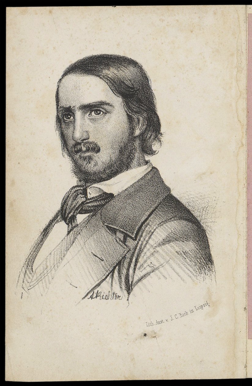 Georg Herwegh 1817-1875, década de 1840 de Johann Heinrich Richter