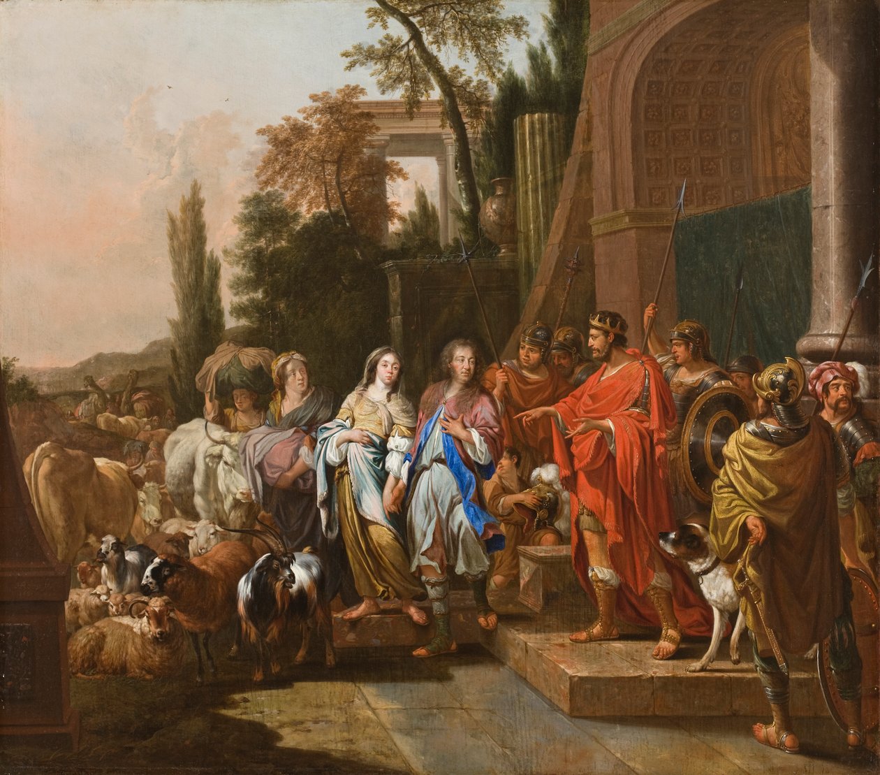 Abraão e Sara antes de Abimelech, 1681 de Johann Heinrich Roos