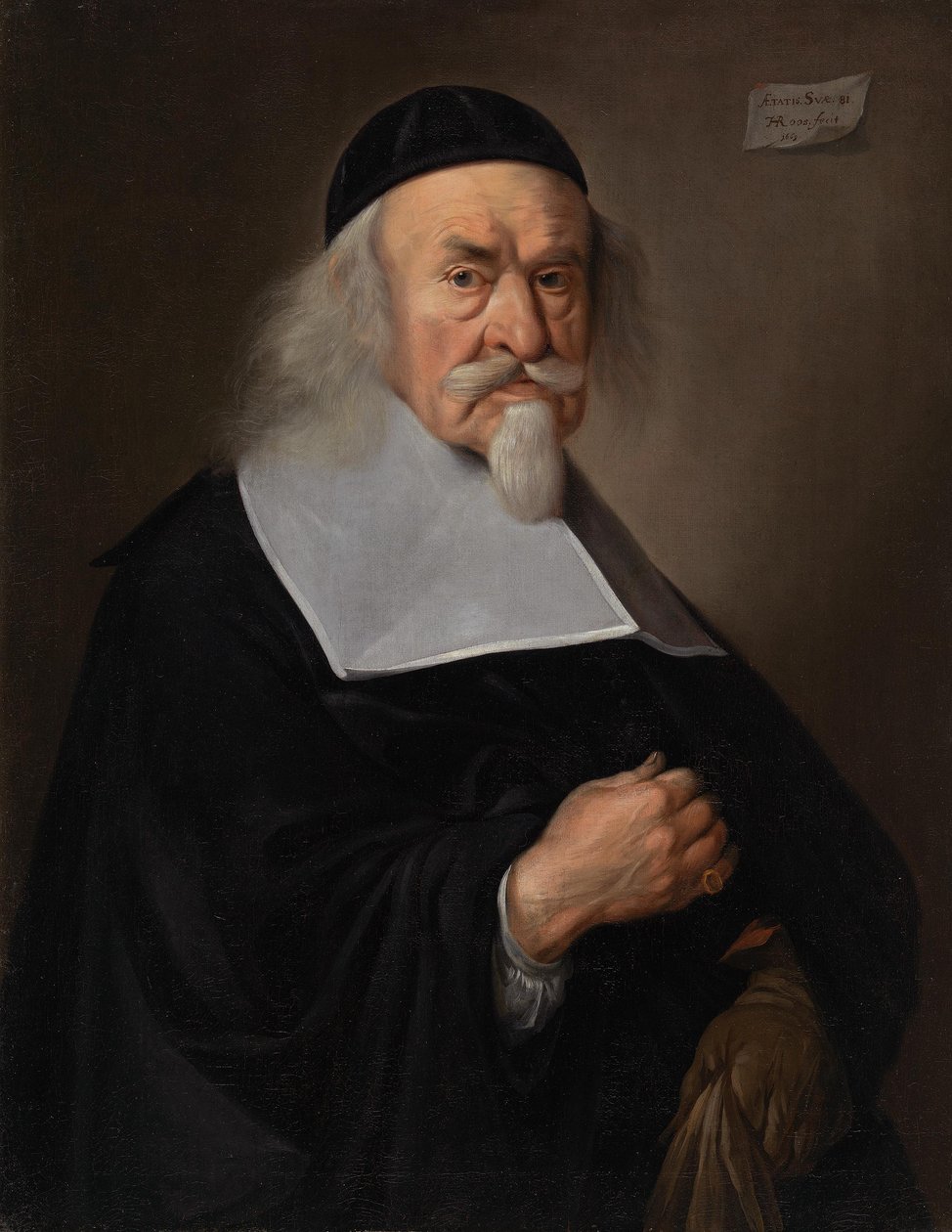 Retrato de um homem de 81 anos de Johann Heinrich Roos