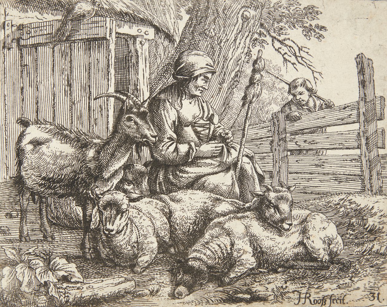 Uma roda giratória de Johann Heinrich Roos