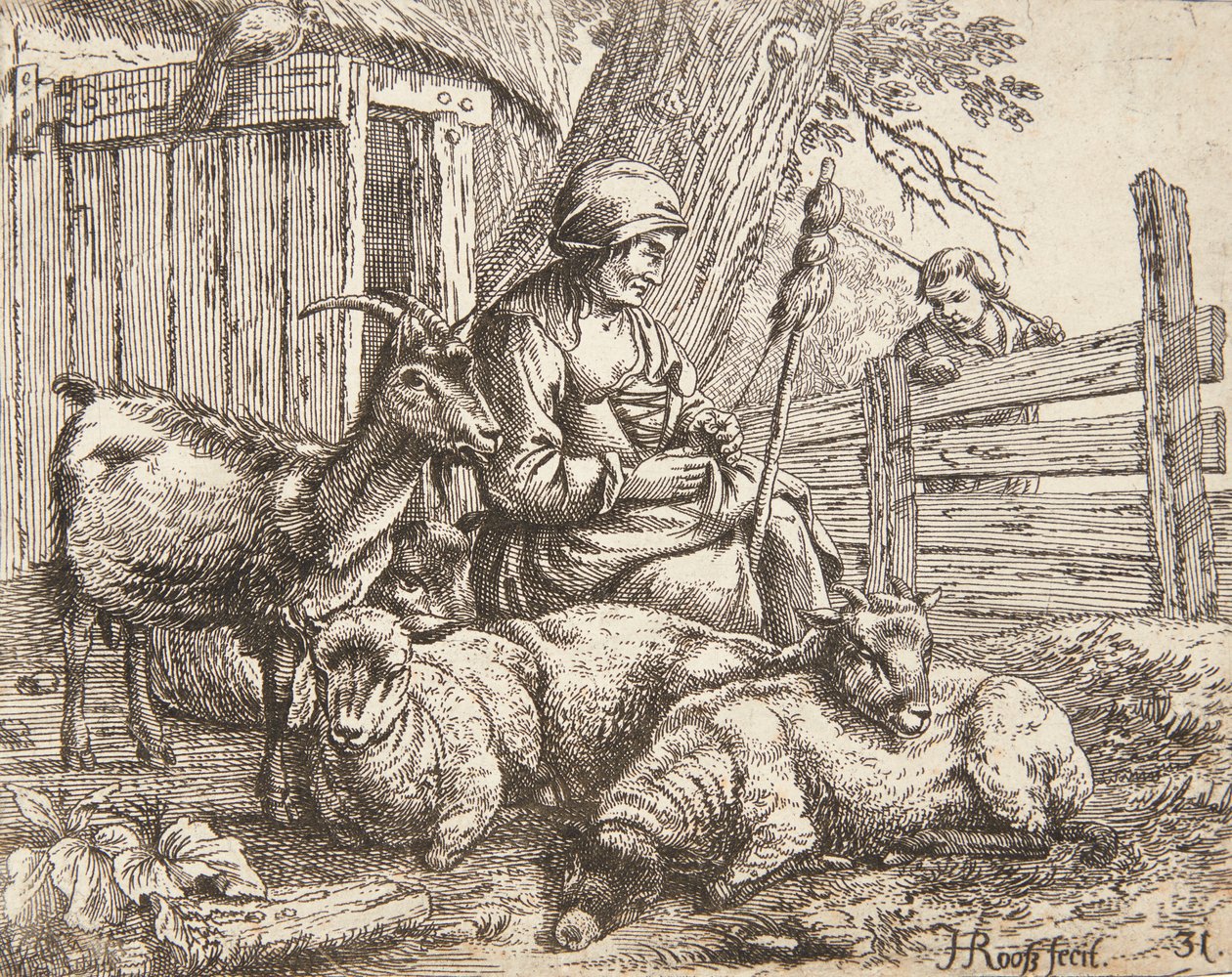 Uma roda giratória de Johann Heinrich Roos