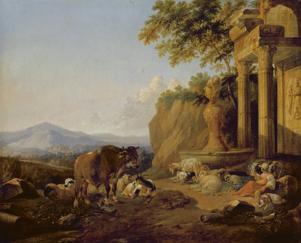 Paisagem com uma ruína, 1670 de Johann Heinrich Roos