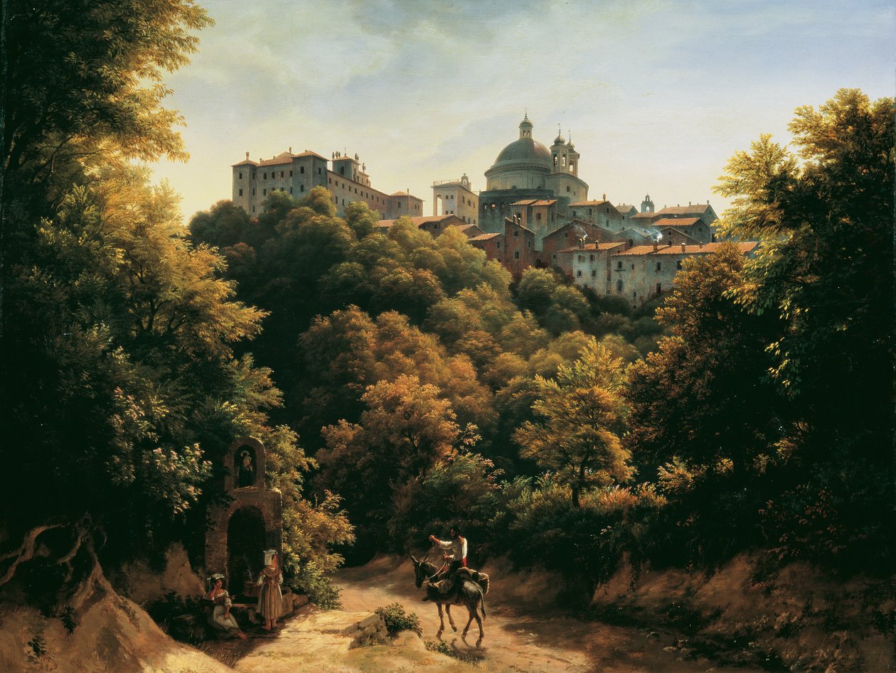 Vista de Ariccia de Johann Heinrich Schilbach