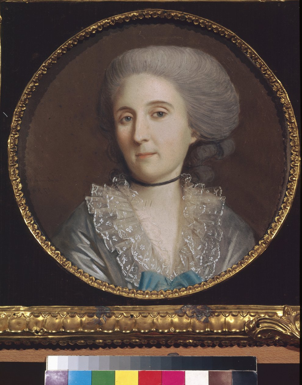 Retrato da Princesa Natalia V. Saltykova (1737-1812) - Obra de Johann Heinrich Schmidt (1749-1829), pastel sobre papel (27,5x27,5 cm) de Johann Heinrich Schmidt