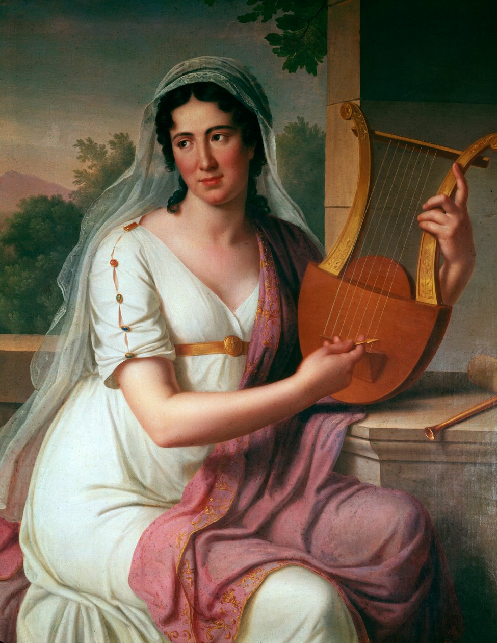 Retrato de Isabella Colbran (óleo sobre tela de Johann Heinrich Schmidt