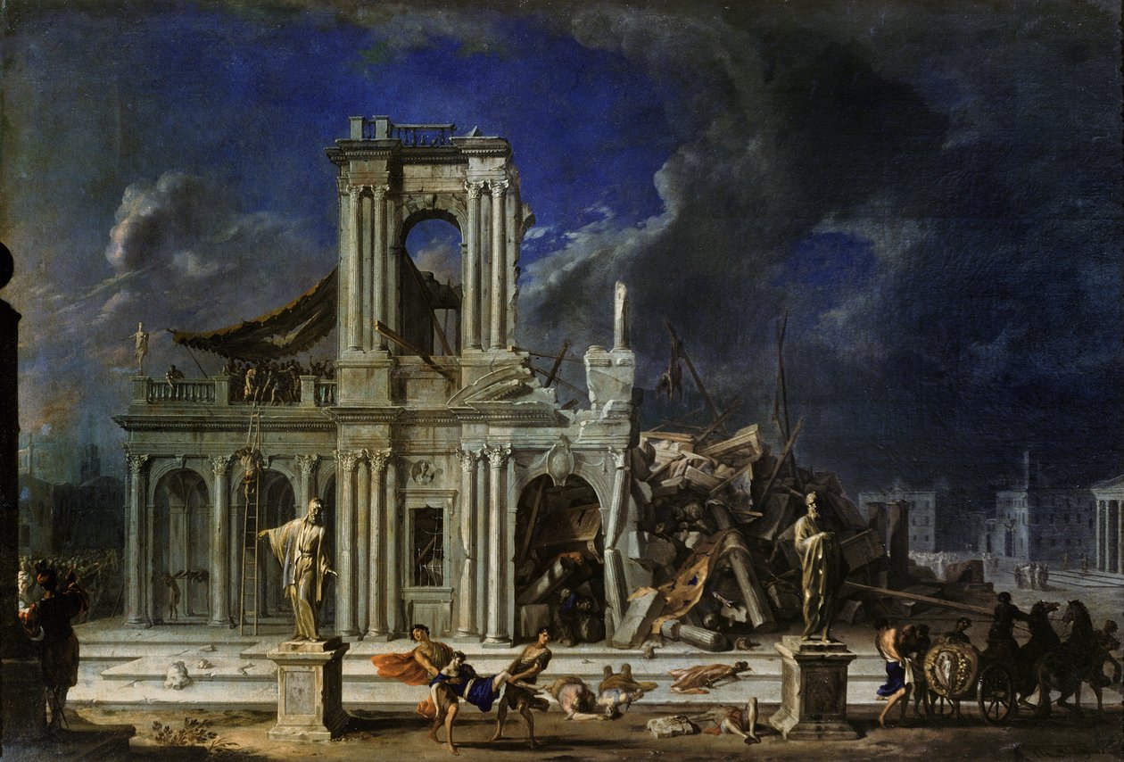 Sansão ferindo os filisteus, c.1633-34 de Johann Heinrich Schönfeld