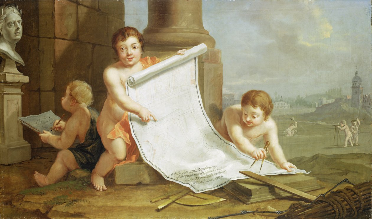Alegoria que representa o nivelamento das Antigas Fortificações, c.1768 de Johann Heinrich Tischbein