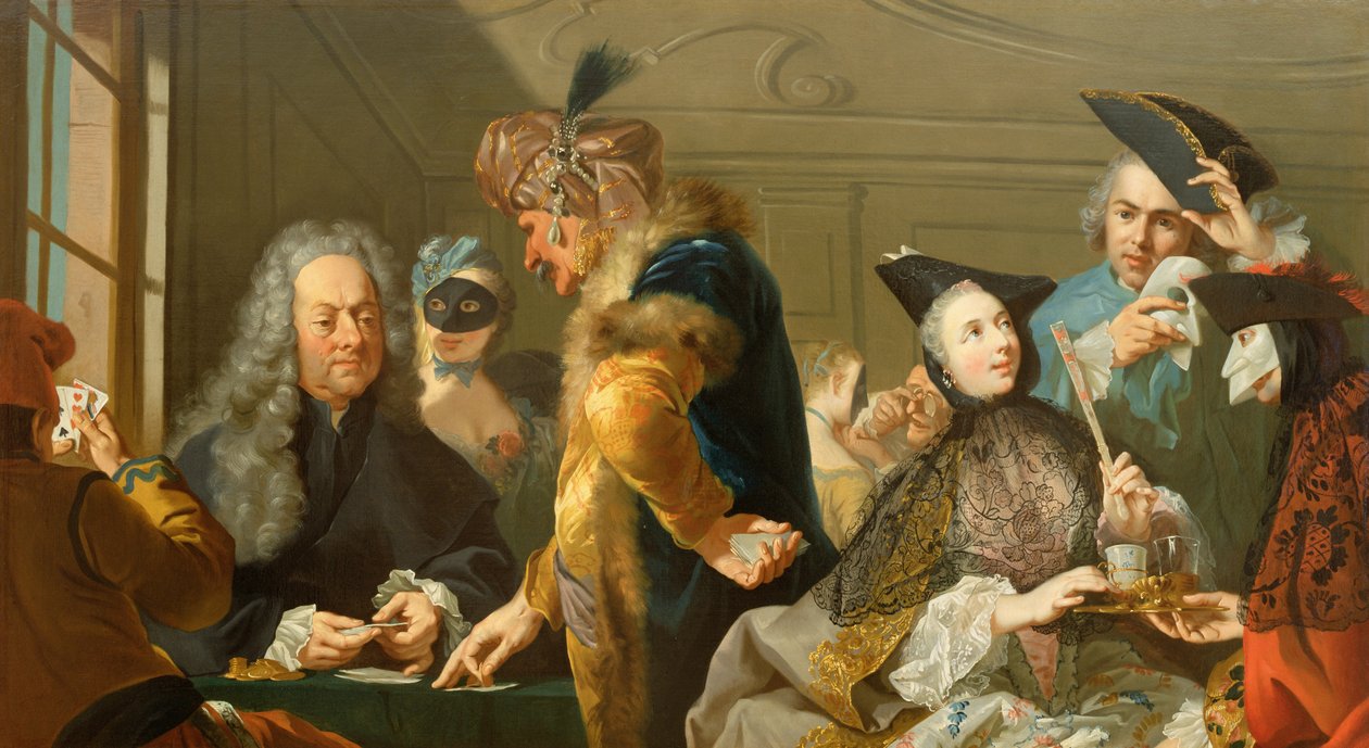Jogadores no foyer de Johann Heinrich Tischbein