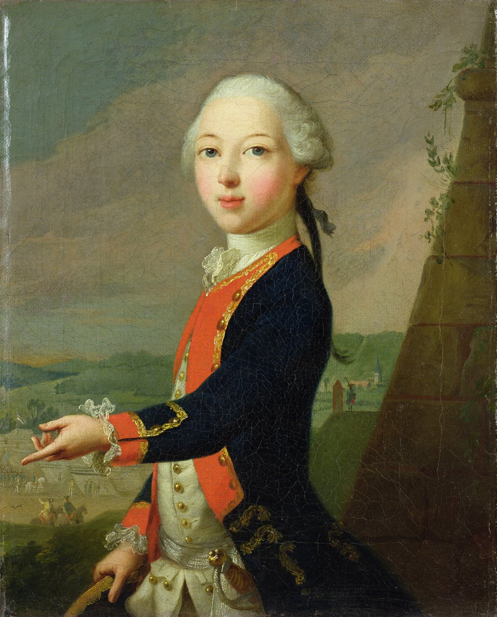 Landgrave Carl como uma criança de Johann Heinrich Tischbein