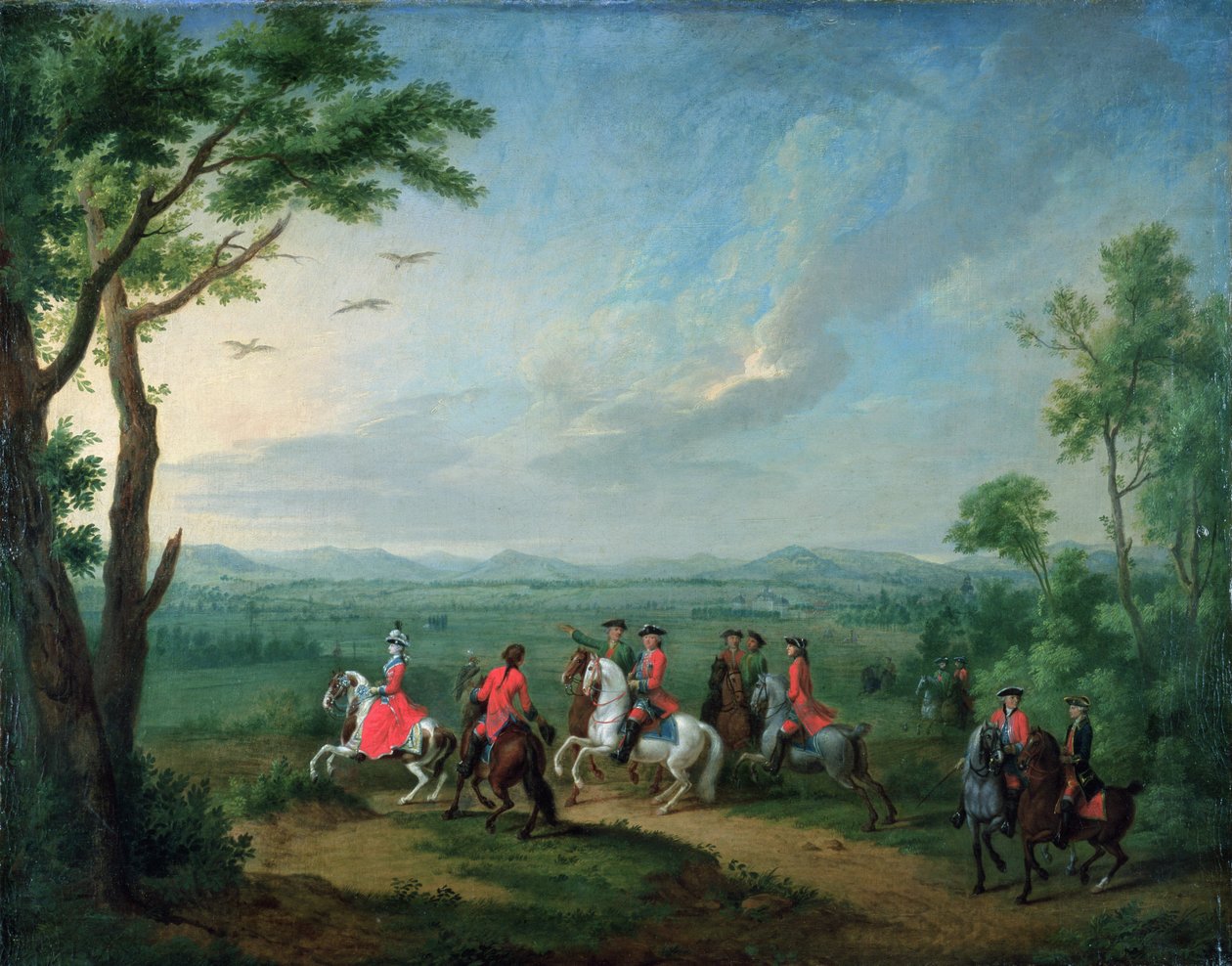 Garça de caça filipino de Landgravess de Johann Heinrich Tischbein