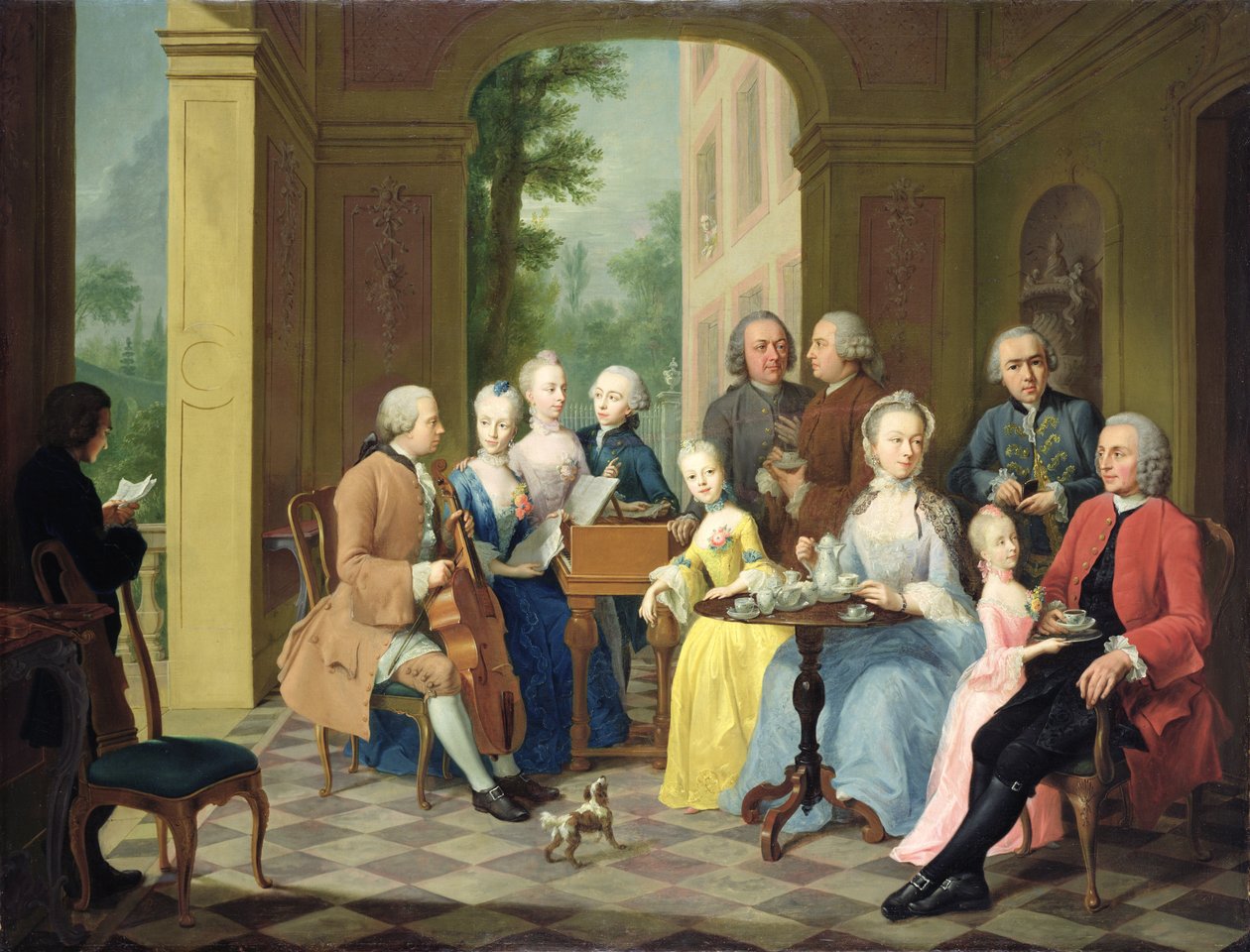 Retrato da Família Timmermann, 1758 de Johann Heinrich Tischbein