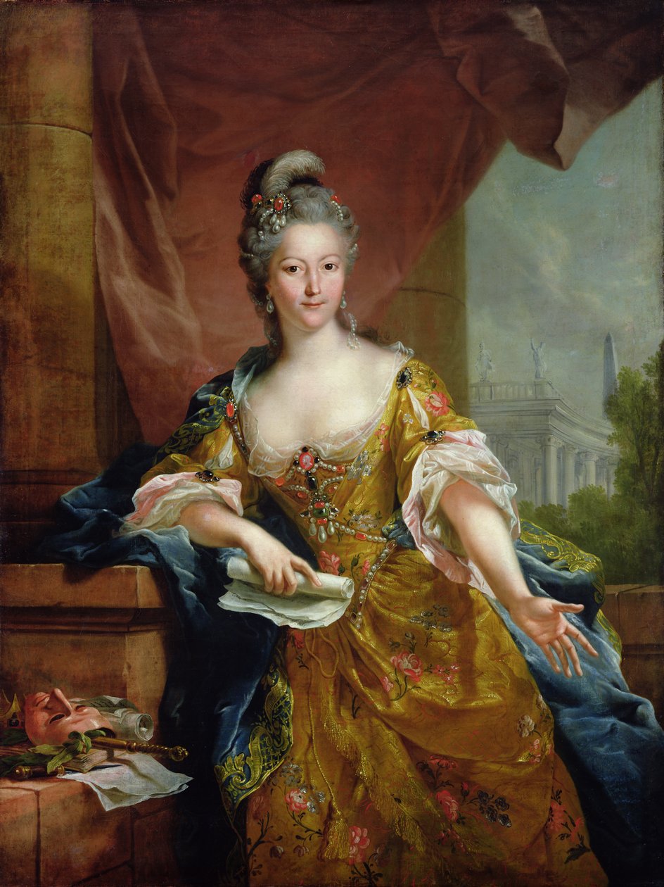 A atriz Mademoiselle Evrard, c.1770-80 de Johann Heinrich Tischbein
