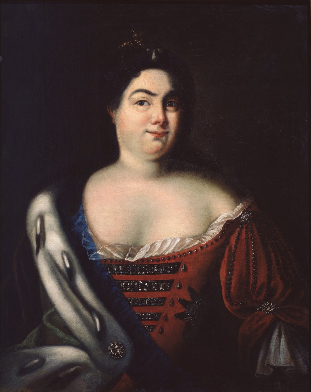 Retrato da imperatriz Catherine I. 1684-1727, início do século XVIII. de Johann Heinrich Wedekind