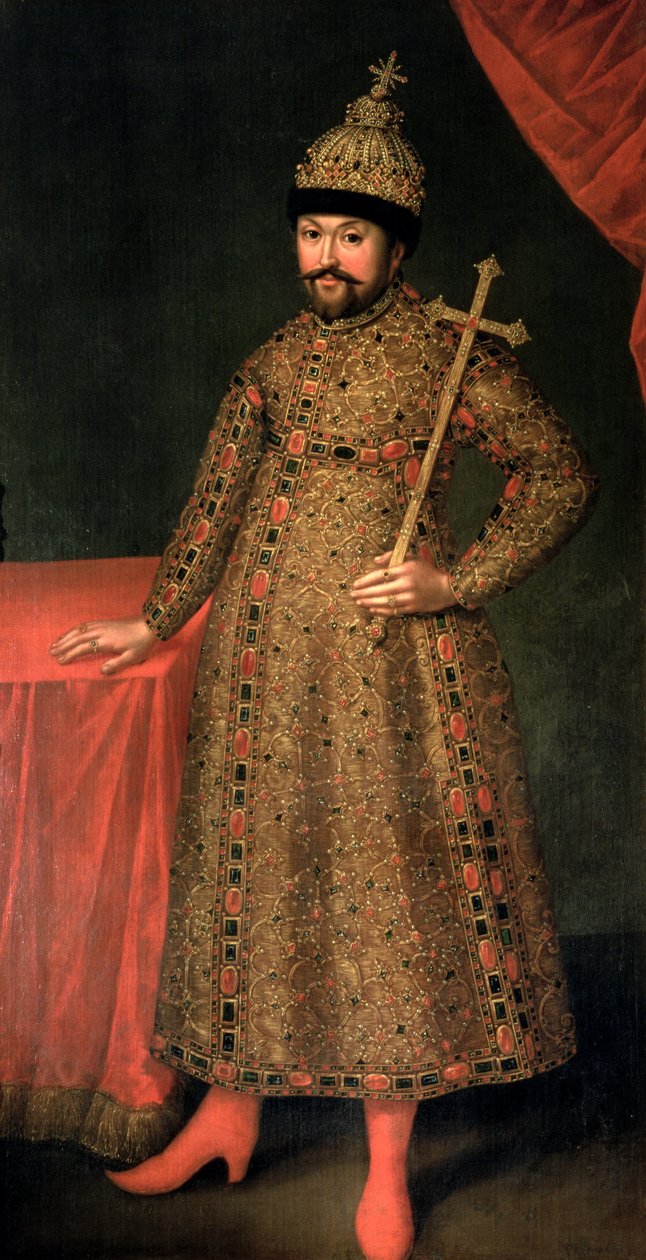 Retrato do czar Miguel III Fyodorovich (1596-1645), 1728 de Johann Heinrich Wedekind