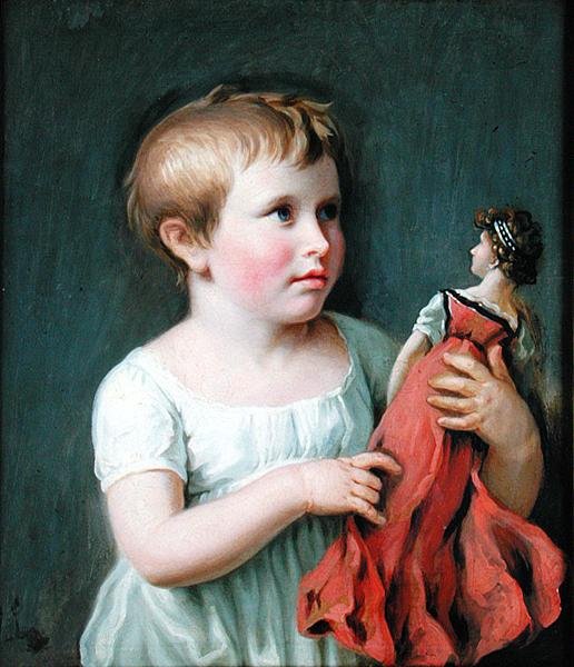Retrato de criança de Cornelia Wilhelmine Amsinck, a futura esposa de Burgermeister Dammert (1800-61) de Johann Heinrich Wilhelm Tischbein