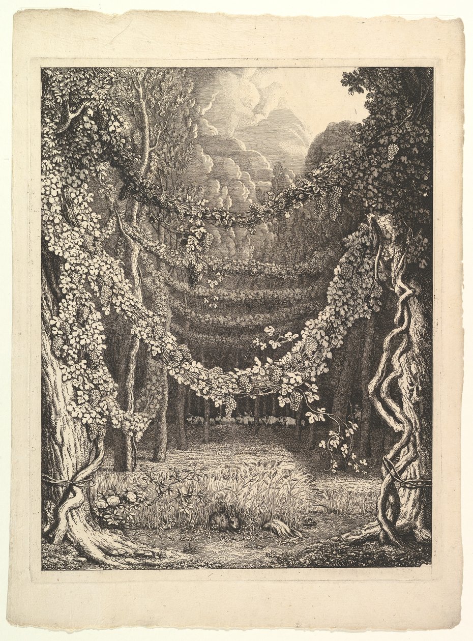 Frontispício para a edição IV de Homero, extraído da antiguidade, Göttingen: Heinrich Diete ..., ca.1796. de Johann Heinrich Wilhelm Tischbein