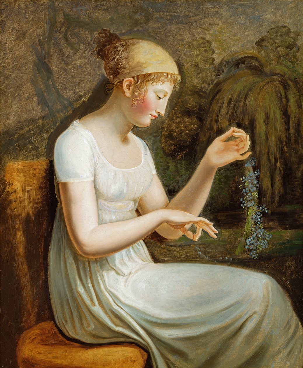Menina com flores de Johann Heinrich Wilhelm Tischbein