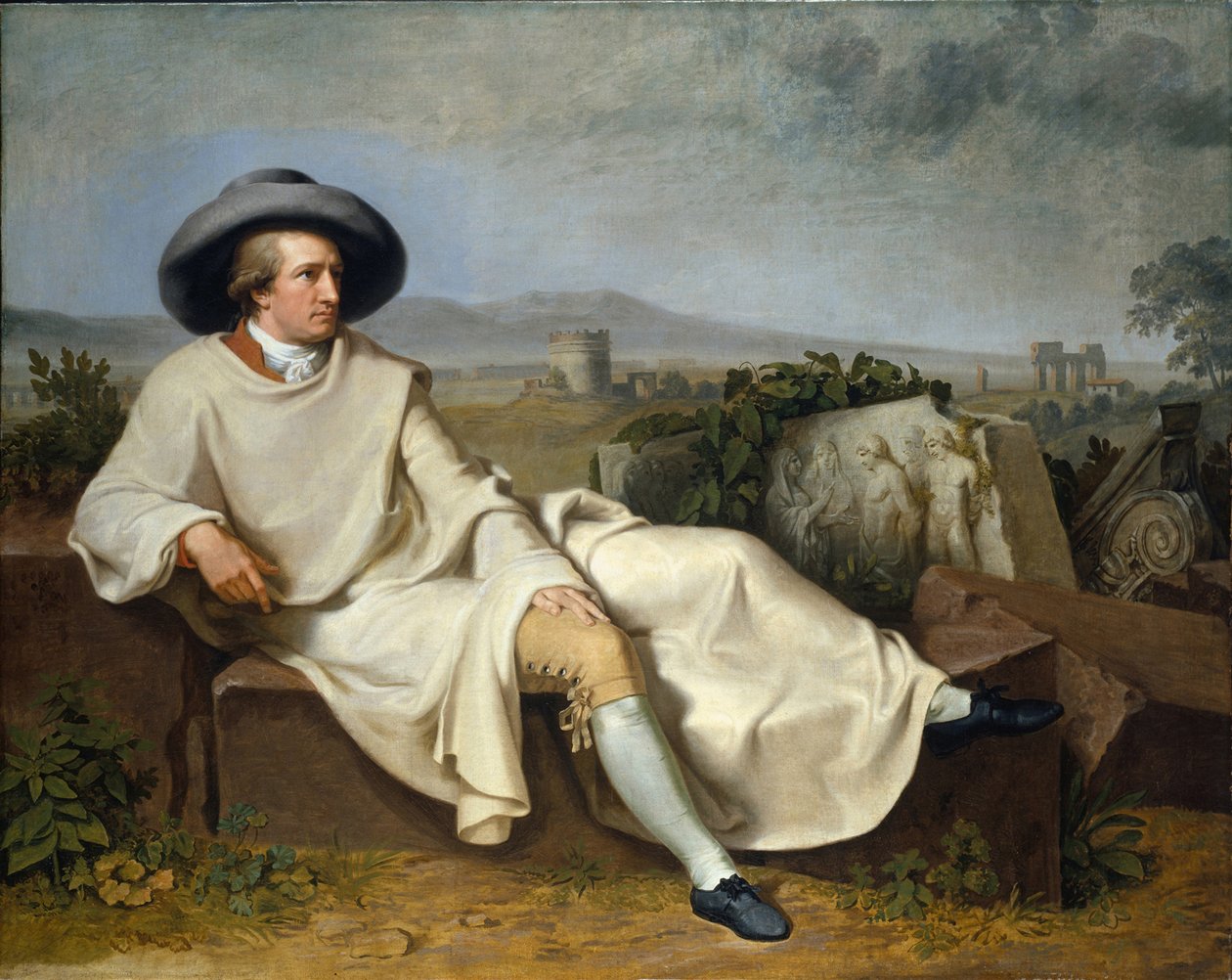 Goethe no Campagna, 1787 de Johann Heinrich Wilhelm Tischbein