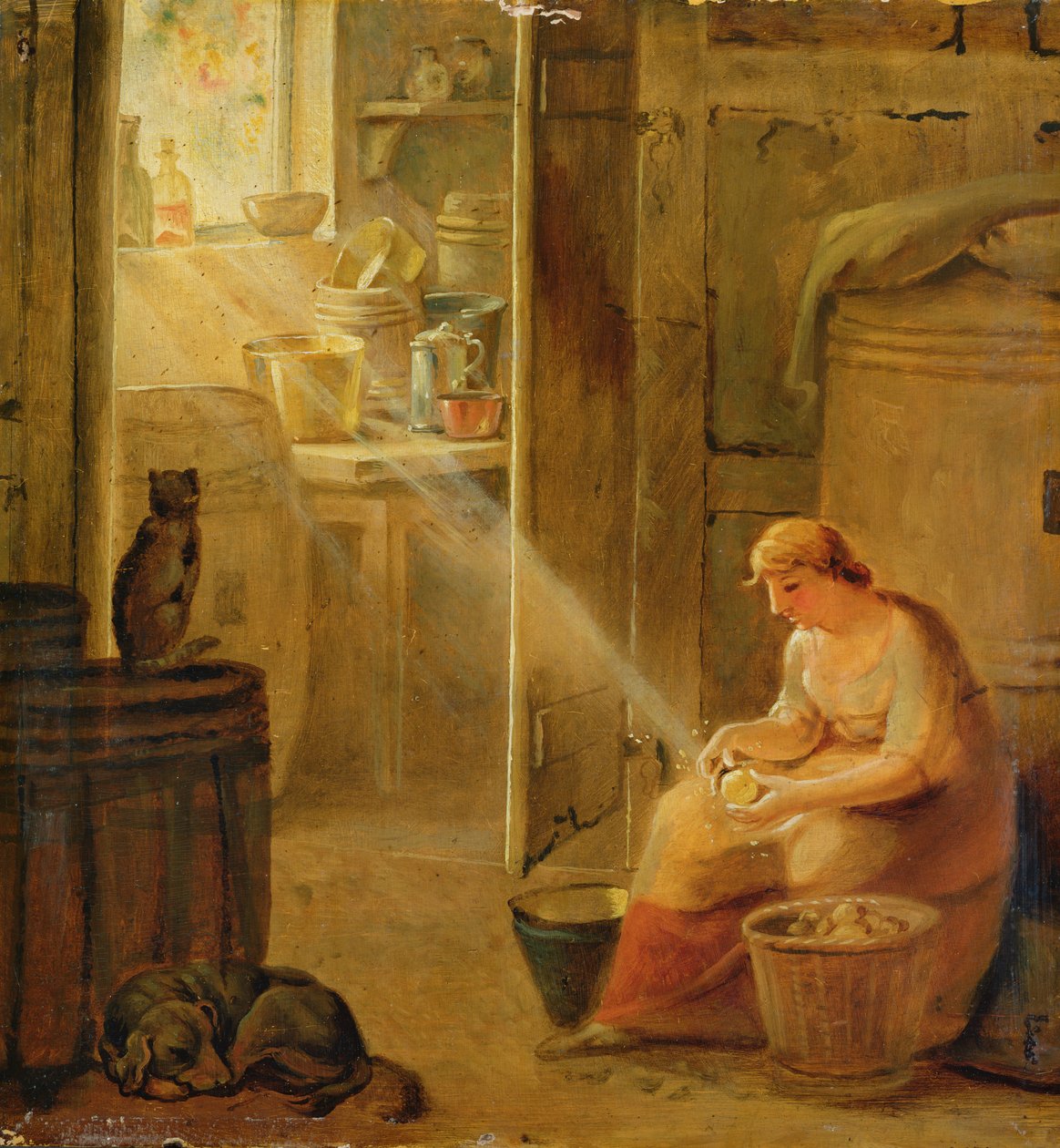 Interior (a batata) de Johann Heinrich Wilhelm Tischbein