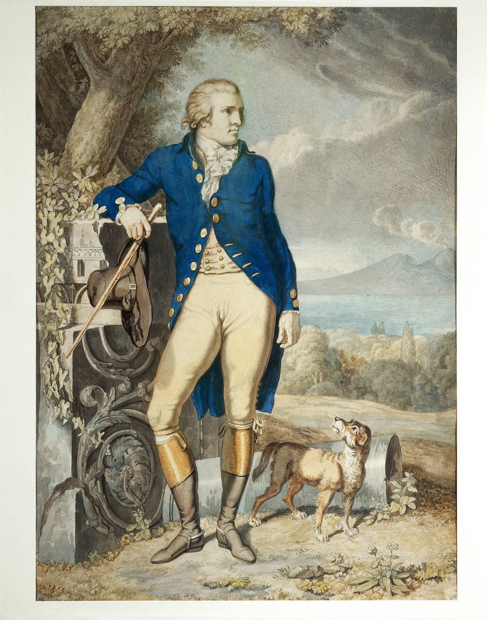 Retrato de Johann Wolfgang von Goethe no país (aguarela sobre papel) de Johann Heinrich Wilhelm Tischbein