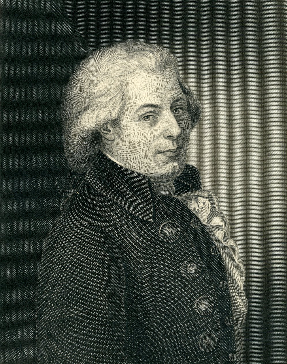 Retrato de Wolfgang Amadeus Mozart (1756-91) Compositor Austríaco, gravado por Lazarus Gottlieb Sichling (1812-63) de Johann Heinrich Wilhelm Tischbein