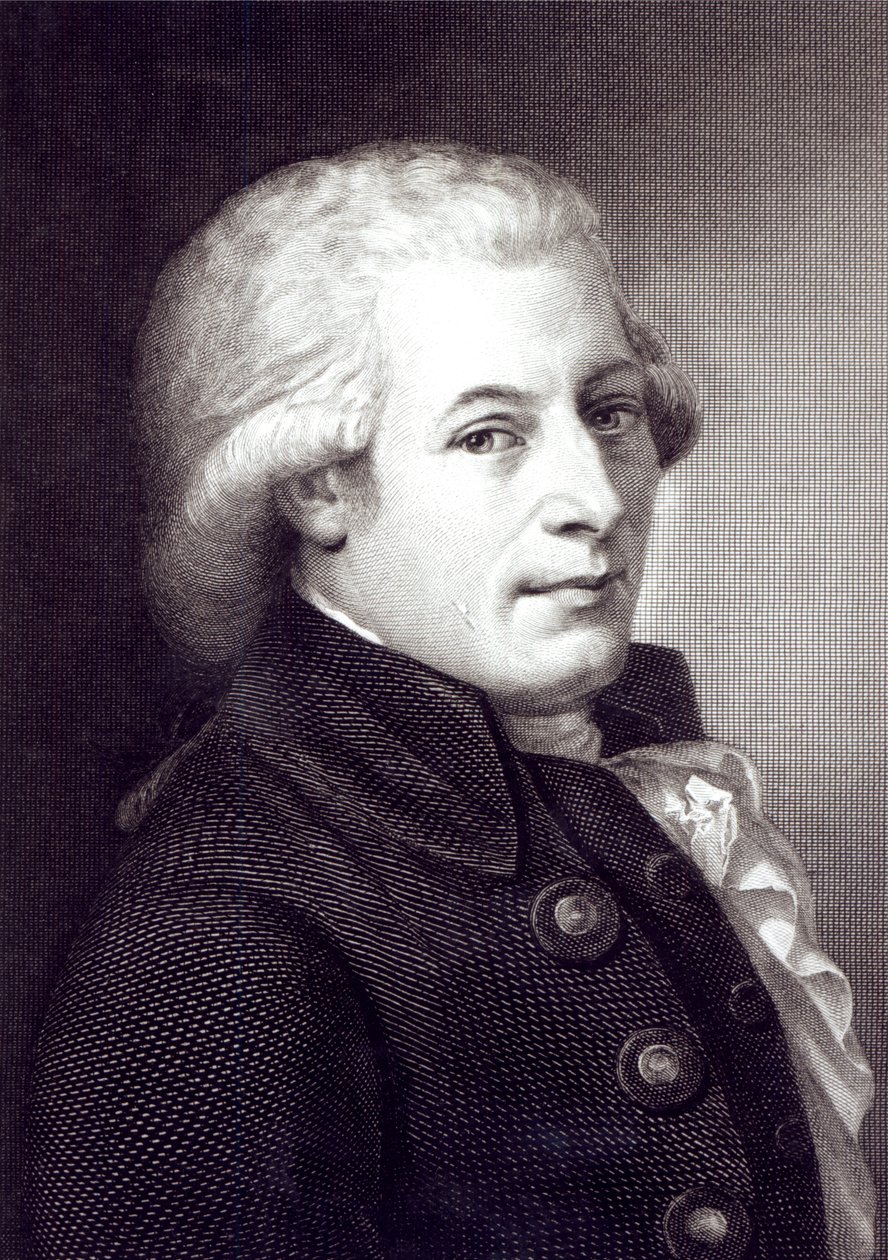 Retrato de Wolfgang Amadeus Mozart (1756-91) Compositor Austríaco, gravado por Lazarus Gottlieb Sichling (1812-63) de Johann Heinrich Wilhelm Tischbein