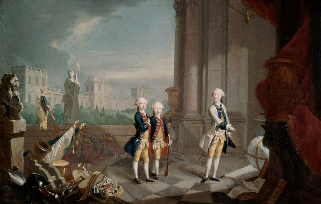 Os Filhos de Frederico II de Hesse-Kassel Landgrave, 1770-1829 de Johann Heinrich Wilhelm Tischbein